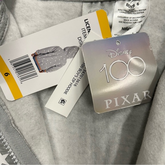 Disney Pixar Licensed Monsters Inc & Up Boys Character Zipper‎ Jacket 6 - Picture 4 of 8